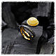 Серебряное кольцо с янтарной вставкой 17 р-р., арт. 237557960. Кольца. DREVO AMBER - янтарная мастерская. Ярмарка Мастеров.  Фото №5