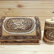 Сувениры и подарки handmade. Livemaster - original item A set of birch-bark, 