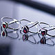 Order Delicate, delicate Infinity ring with red garnet drop. Honey Hany Jewelry by Olga Khan. Livemaster. . Rings Фото №3