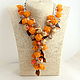 Necklace autumn 'Physalis'. Necklace. Juturna. Online shopping on My Livemaster.  Фото №2