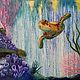 Painting underwater world Sea Turtle - 2 oil painting, Pictures, Moscow,  Фото №1