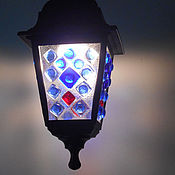 Дача и сад handmade. Livemaster - original item Lantern. Decorative lamp. Fusing. Glass. Handmade lantern. Handmade.