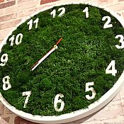 Дизайн и реклама handmade. Livemaster - original item The clock of Moss. Handmade.