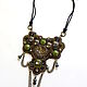 Necklace steampunk military khaki, Necklace, St. Petersburg,  Фото №1
