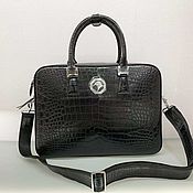 Сумки и аксессуары handmade. Livemaster - original item Crossbody Bag, Genuine Alligator leather, Black color.. Handmade.