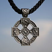 Украшения ручной работы. Ярмарка Мастеров - ручная работа Celtic cross with runes 925 silver. Handmade.