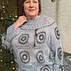 Туника ажурная - В СЕРО - ГОЛУБЫХ ТОНАХ  пуховая туника.Ручная работа. Туники. Саша Климова (Вяжем из козьего пуха). Ярмарка Мастеров.  Фото №4