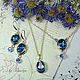 pendant / choker necklace with quartz 'azure sky'. Pendants. Author studio Kamelya - Polina. My Livemaster. Фото №4