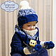 Children's hat, Snood and mittens with gradient, Hat and scarf set, Naberezhnye Chelny,  Фото №1