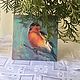 Oil painting. birds. Bullfinch. Pictures. ArtShipilina. My Livemaster. Фото №4