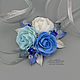 Golden Blue Beads (759) designer jewelry. Boutonnieres. Svetlana Parenkova (parenkova). My Livemaster. Фото №5