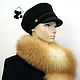 Luxury fur scarf boa fur bright red Siberian Fox №6