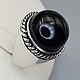 Order Silver ring with black onyx 16 mm. yakitoriya. Livemaster. . Rings Фото №3