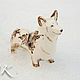 Welsh Corgi (painting ' black flowers in gold'). Figurines. Moscow Kerry (porcelaindogs). Online shopping on My Livemaster.  Фото №2