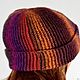 Knitted hat beanie, vertical stripes wool unisex. Caps. UrbanStyleKnit (usknits). My Livemaster. Фото №5