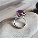 Silver ring 'rose Violet' NAT. amethyst. Rings. Firuza. My Livemaster. Фото №5