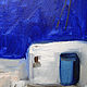 Санторини Картина маслом 30 х 40 см Греция пейзаж синий. Картины. Викторианка. Ярмарка Мастеров.  Фото №5