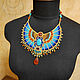 Necklace in Egyptian style with carnelian. Necklace. Handmade jewelry - Ulyana Moldovyan. My Livemaster. Фото №5
