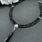 Украшения handmade. Livemaster - original item Necklace made of black spinel and black agate. Handmade.