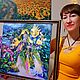 Painting landscape flowers girl ' Mother Nature'. Pictures. Russian Oil Paintings. My Livemaster. Фото №5