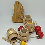 Куклы и игрушки handmade. Livemaster - original item Lacing-wooden toy bear Valya. Handmade.