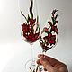 Purple gladioli glasses with stained glass painting. Wine Glasses. vitrazhnaya-rospis (vitrazhnaya-rospis). Online shopping on My Livemaster.  Фото №2