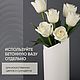 Ваза для цветов и сухоцветов интерьерная из стекла и бетона. Вазы. Виктория. Ярмарка Мастеров.  Фото №4