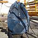 Order Denim backpack Khayfa. bRucksack. Livemaster. . Backpacks Фото №3