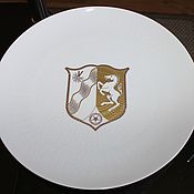 Винтаж handmade. Livemaster - original item Large, porcelain, Cabinet plate with coat of arms, Rosenthal, Herm. Handmade.