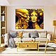 Golden painting of a Girl and an Alien. Fantasy art. Pictures. House of the Sun (irina-bast). My Livemaster. Фото №5