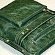 Women's bag 'green' genuine leather pull-up. Crossbody bag. J.P.-Handmade Designer Bags. My Livemaster. Фото №4