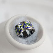Украшения handmade. Livemaster - original item Silver ring with hot enamel 
