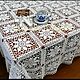 Скатерть Жаклин вязаная прямоугольная, квадратная. Скатерти. Скатерти Людмилы Петровой. Интернет-магазин Ярмарка Мастеров.  Фото №2