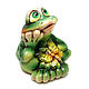 Ceramic figurine 'Frog with a moth'. Figurine. aboka. Online shopping on My Livemaster.  Фото №2