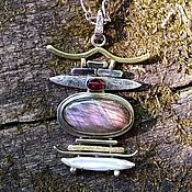 Triquetra pendant with Hawkeye triquetra amulet talisman charm