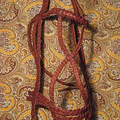 Bridle "Cossack" with rein аdorned with knots, Handmade