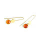 Orange earrings, long earrings, round thread earrings. Earrings. Irina Moro. My Livemaster. Фото №5