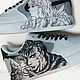 Кроссовки nike  AF1, ручная роспись, кастом, аниме, Барсерк арт. Кроссовки. O-Go-Art.Кастомизация одежды и обуви. Ярмарка Мастеров.  Фото №12