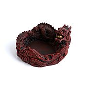 Для дома и интерьера handmade. Livemaster - original item Chinese Dragon Ashtray (Brown). Handmade.