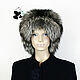 A chic designer hat made of Finnish long-haired silver fox fur. Caps. Mishan (mishan). Online shopping on My Livemaster.  Фото №2