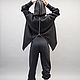 Costumes: FOOTER WITH a fleece suit 'black', Suits, Rostov-on-Don,  Фото №1