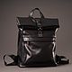 Men's leather backpack 'Dazzler' (Black), Backpacks, Yaroslavl,  Фото №1