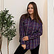 Shirt in men's style Purple check, Shirts, Novosibirsk,  Фото №1