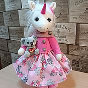 Куклы и игрушки handmade. Livemaster - original item Unicorn stuffed toy in pink. Handmade.