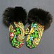 Mittens made of a scarf with a black fox, Mittens, Moscow,  Фото №1