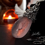 Украшения handmade. Livemaster - original item Pendant with a rose quartz stone 