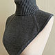 Манишка кашемировая серая, 100% кашемир. Манишки. FAVORITE KNITWEAR (Наталья). Ярмарка Мастеров.  Фото №4