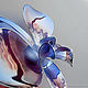 Заказать Синяя орхидея дендробиум заколка шпилька для волос. Анастасия (glossyfleur). Ярмарка Мастеров. . Шпилька Фото №3