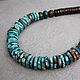 Dark turquoise necklace with Jasper and chrysocolla large blue-green coconut. Necklace. Ritasdreams (ritasdreams). My Livemaster. Фото №5