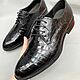 Derby made of the abdominal part of genuine crocodile leather, in black!. Derby. SHOES&BAGS. My Livemaster. Фото №5